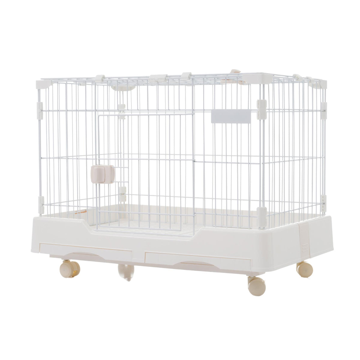 【ホワイト/ブラウン/ピンク/ベージュ】ウサギ ケージ 小型 ペットケージ ハムスターケージ 小動物ケージ キャスター付き 天井扉 飼育ケージ いぬ ネコ うさぎ 組立簡単 ルームケージ 小動物用 ウサギケージ 室内飼い スチール製 引き出しトイレ付