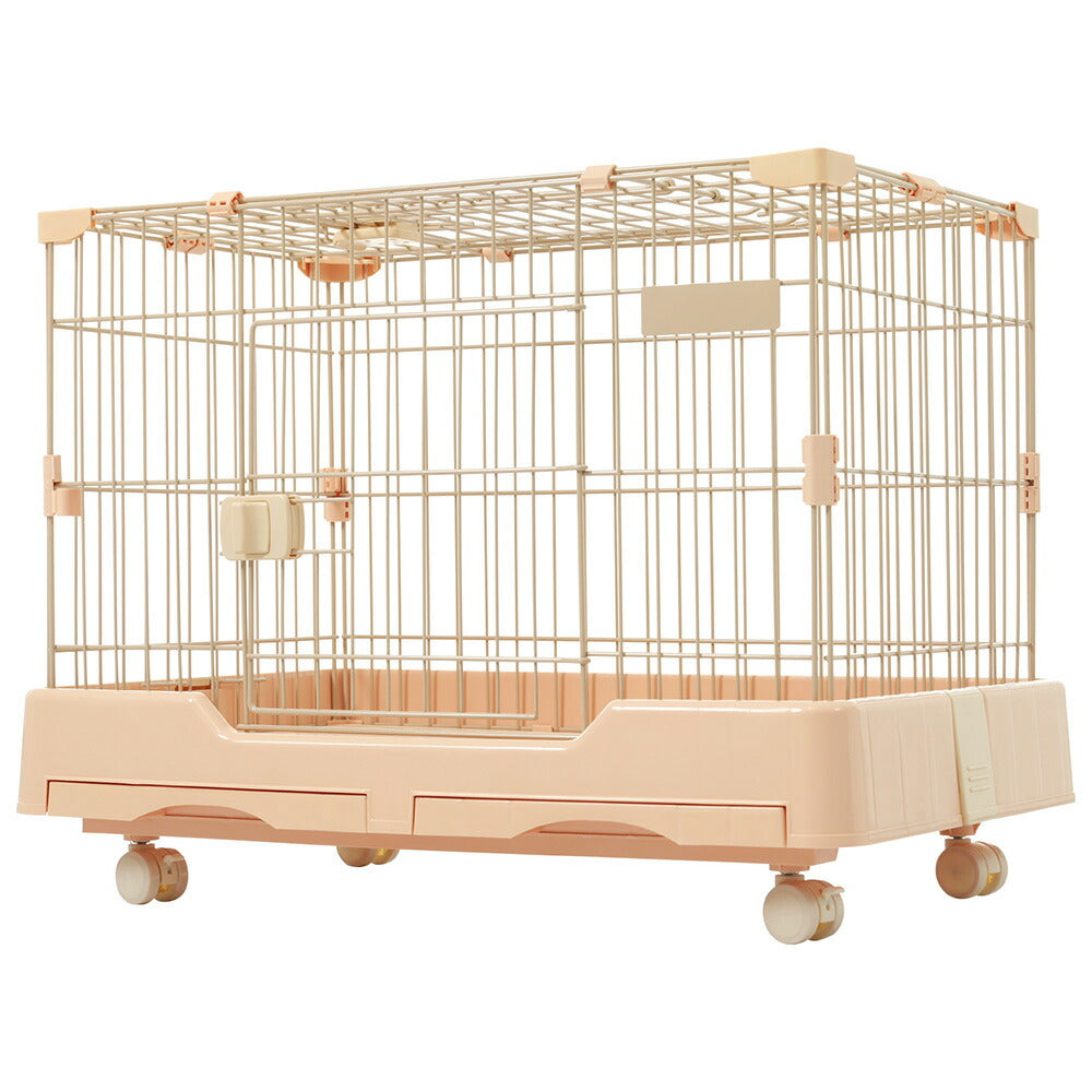 【ホワイト/ブラウン/ピンク/ベージュ】ウサギ ケージ 小型 ペットケージ ハムスターケージ 小動物ケージ キャスター付き 天井扉 飼育ケージ いぬ ネコ うさぎ 組立簡単 ルームケージ 小動物用 ウサギケージ 室内飼い スチール製 引き出しトイレ付