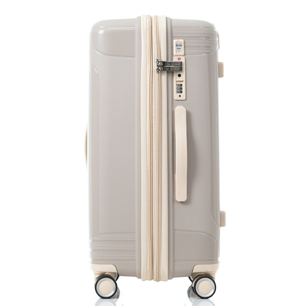 スーツケース ロック付き 機内持ち込み S M Lサイズ 軽量 静音 5色展開 キャリーケース キャリーバッグ 国内旅 修学旅行 海外旅行 出張 3泊 5泊 小型 大型 大容量 シンプル ビジネス ベージュ
