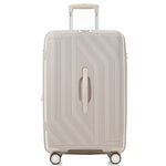 スーツケース ロック付き 機内持ち込み S M Lサイズ 軽量 静音 5色展開 キャリーケース キャリーバッグ 国内旅 修学旅行 海外旅行 出張 3泊 5泊 小型 大型 大容量 シンプル ビジネス ベージュ