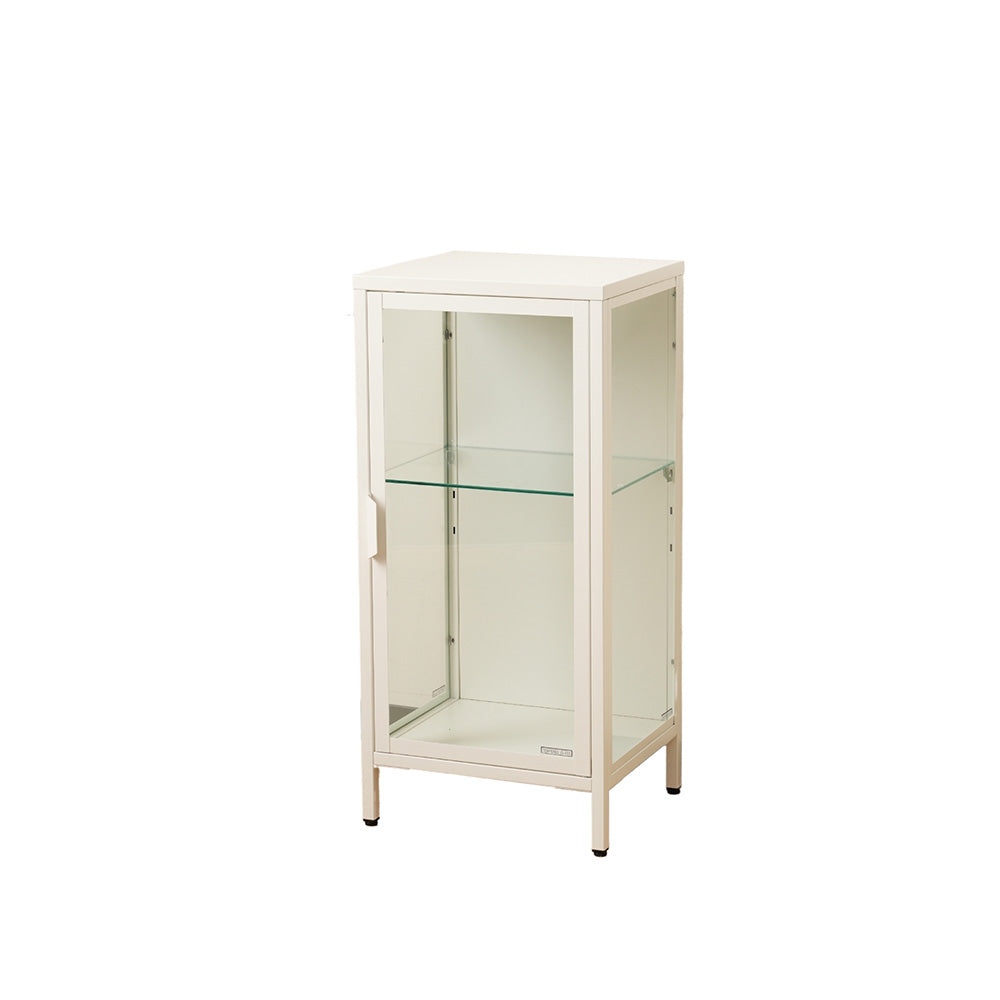 コレクションケース コレクションシェルフ コレクションケース キャビネット フィギュアケース ホワイト 白 強化ガラス扉付き 2段 高さ調節可能 可動棚 スリム 収納棚 7日内出荷