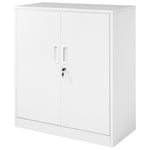 オフィス収納 キャビネット 書庫 両開き 書類保管庫 高さ106cm 保管庫 鍵付き ホワイト 白 業務用 スチール ベース付き サイドボード チェスト ラック 書類 収納 可動棚 A4対応 おしゃれ 書院 学校 塾 7日内出荷