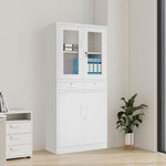 オフィス収納 キャビネット 書庫 両開き 書類保管庫 高さ180cm 保管庫 鍵付き ホワイト 白 業務用 スチール ベース付き サイドボード チェスト ラック 書類 収納 可動棚 A4対応 おしゃれ 書院 学校 塾 7日内出荷