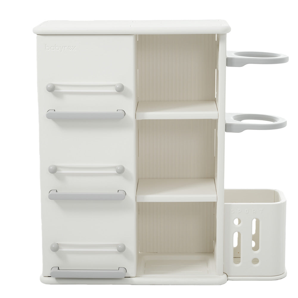 本棚 おもちゃ箱 絵本棚 収納棚 おもち収納 ロッカー ボール収納 服収納 多機能 タンス キャビネット 大容量 ホワイト 白 収納ラック おしゃれ ランドセルラック キッズ 本立て ブックシェルフ おもちゃ 安全 保育園 入園祝い 誕生日 プレゼント