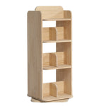 本棚 回転式 天然木 パイン材 ブックシェルフ A4対応 絵本棚 図鑑対応 コミック収納 360度回転 スリム 省スペース 子供部屋 おしゃれ 回転ラック 大容量 7日内出荷