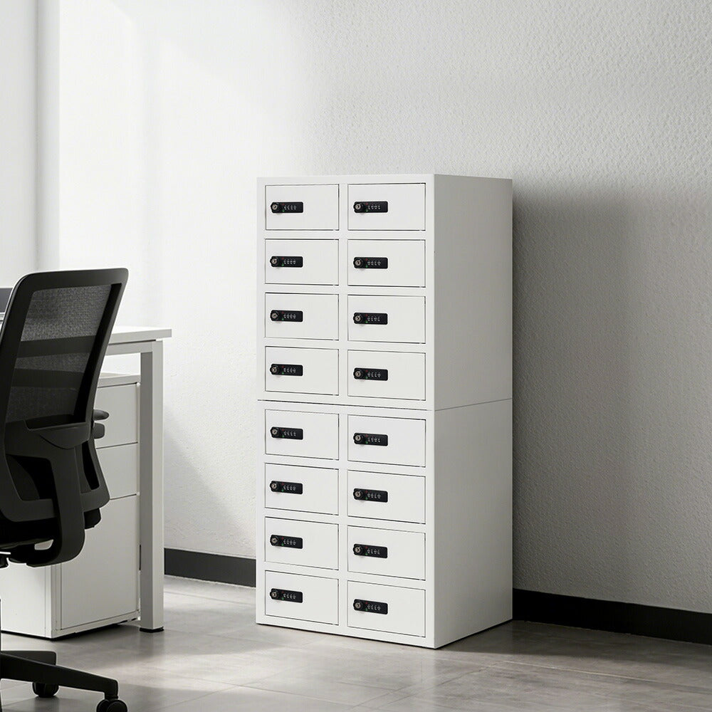 貴重品ロッカー 8人用 小型 セキュリティキャビネット ダイヤル錠 貴重品保管庫 完成品 防犯収納 横型 業務用ロッカー オフィス 学校 更衣室 スチール 7日内出荷