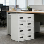 貴重品ロッカー 8人用 小型 セキュリティキャビネット ダイヤル錠 貴重品保管庫 完成品 防犯収納 横型 業務用ロッカー オフィス 学校 更衣室 スチール 7日内出荷