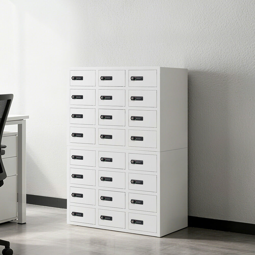 貴重品ロッカー 12人用 小型 セキュリティキャビネット ダイヤル錠 貴重品保管庫 完成品 防犯収納 横型 業務用ロッカー オフィス 学校 更衣室 スチール 7日内出荷