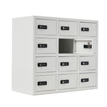 貴重品ロッカー 12人用 小型 セキュリティキャビネット ダイヤル錠 貴重品保管庫 完成品 防犯収納 横型 業務用ロッカー オフィス 学校 更衣室 スチール 7日内出荷