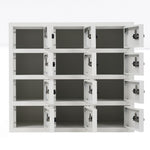 貴重品ロッカー 12人用 小型 セキュリティキャビネット ダイヤル錠 貴重品保管庫 完成品 防犯収納 横型 業務用ロッカー オフィス 学校 更衣室 スチール 7日内出荷