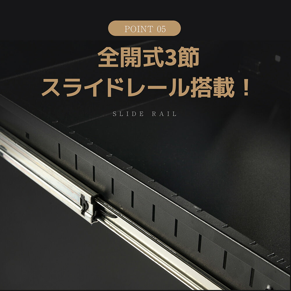 デスクワゴン サイドワゴン 3段 鍵付き キャスター付き スチールワゴン 大容量収納 脇机 オフィス収納 A4対応 完成品 7日内出荷