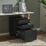 デスクワゴン サイドワゴン 3段 鍵付き キャスター付き スチールワゴン 大容量収納 脇机 オフィス収納 A4対応 完成品 7日内出荷