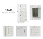ロッカー スチールロッカー 更衣ロッカー 6人用／9人用／12人用 鍵付き スペアキー付き スリム 業務用 オフィスロッカー 収納 会社 学校 更衣室 ホワイト 7日内出荷