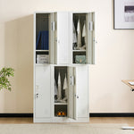 ロッカー スチールロッカー 更衣ロッカー 6人用／9人用／12人用 鍵付き スペアキー付き スリム 業務用 オフィスロッカー 収納 会社 学校 更衣室 ホワイト 7日内出荷