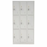 ロッカー スチールロッカー 更衣ロッカー 6人用／9人用／12人用 鍵付き スペアキー付き スリム 業務用 オフィスロッカー 収納 会社 学校 更衣室 ホワイト 7日内出荷