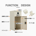 宅配ボックス付きポスト 置き型 スタンドポスト 郵便受け 一戸建て用 大型 ポスト一体型 宅配BOX 置き配対応 ダイヤルロック 防犯 木目デザイン 玄関用 シンプル 北欧 おしゃれ ベージュ ブラック 7日内出荷