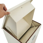 宅配ボックス付きポスト 置き型 スタンドポスト 郵便受け 一戸建て用 大型 ポスト一体型 宅配BOX 置き配対応 ダイヤルロック 防犯 木目デザイン 玄関用 シンプル 北欧 おしゃれ ベージュ ブラック 7日内出荷