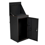 宅配ボックス 据置型 大容量 ポスト一体型 投函口3口 複数投函対応 屋外 防滴仕様 戸建て用 マンション対応 置き配ボックス 配達ボックス 大型 おしゃれ 玄関 宅配BOX ブラック グレー 7日内出荷