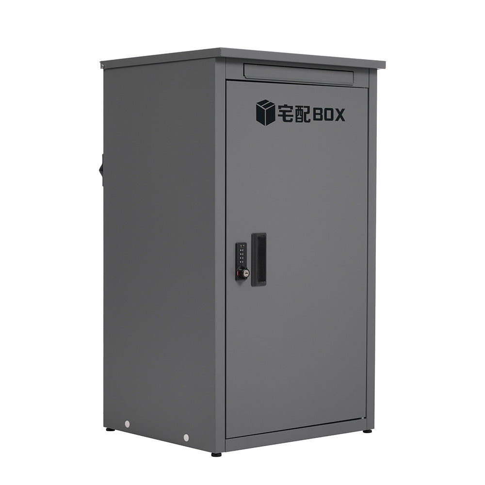 宅配ボックス 据置型 大容量 ポスト一体型 投函口3口 複数投函対応 屋外 防滴仕様 戸建て用 マンション対応 置き配ボックス 配達ボックス 大型 おしゃれ 玄関 宅配BOX ブラック グレー 7日内出荷