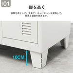 ロッカー スチールロッカー 4人用 脚付き オフィスロッカー 更衣ロッカー 鍵付き シリンダー錠 スペアキー付 スリム 収納 オフィス 事務所 業務用 ホワイト 7日内出荷