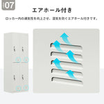 ロッカー スチールロッカー 4人用 脚付き オフィスロッカー 更衣ロッカー 鍵付き シリンダー錠 スペアキー付 スリム 収納 オフィス 事務所 業務用 ホワイト 7日内出荷
