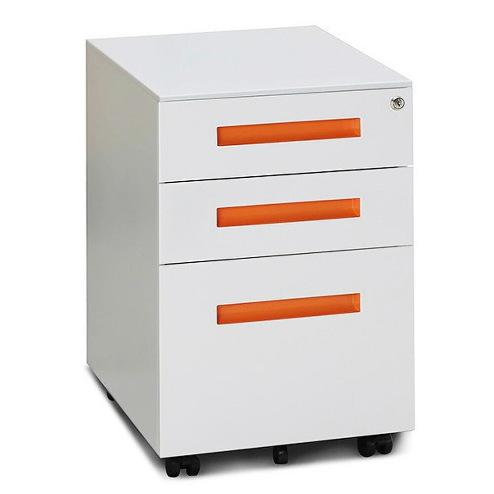 オフィスワゴン デスクワゴン 完成品 3段 サイドワゴン キャスター付き 鍵付き A4対応 デスクキャビネット 大容量収納 ワゴン サイドデスク 収納ワゴン オフィス収納 7日内出荷