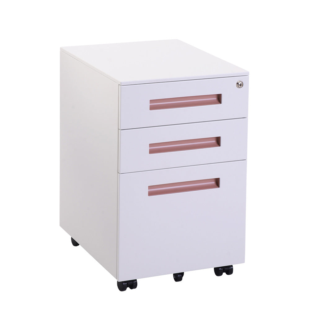 オフィスワゴン デスクワゴン 完成品 3段 サイドワゴン キャスター付き 鍵付き A4対応 デスクキャビネット 大容量収納 ワゴン サイドデスク 収納ワゴン オフィス収納 7日内出荷