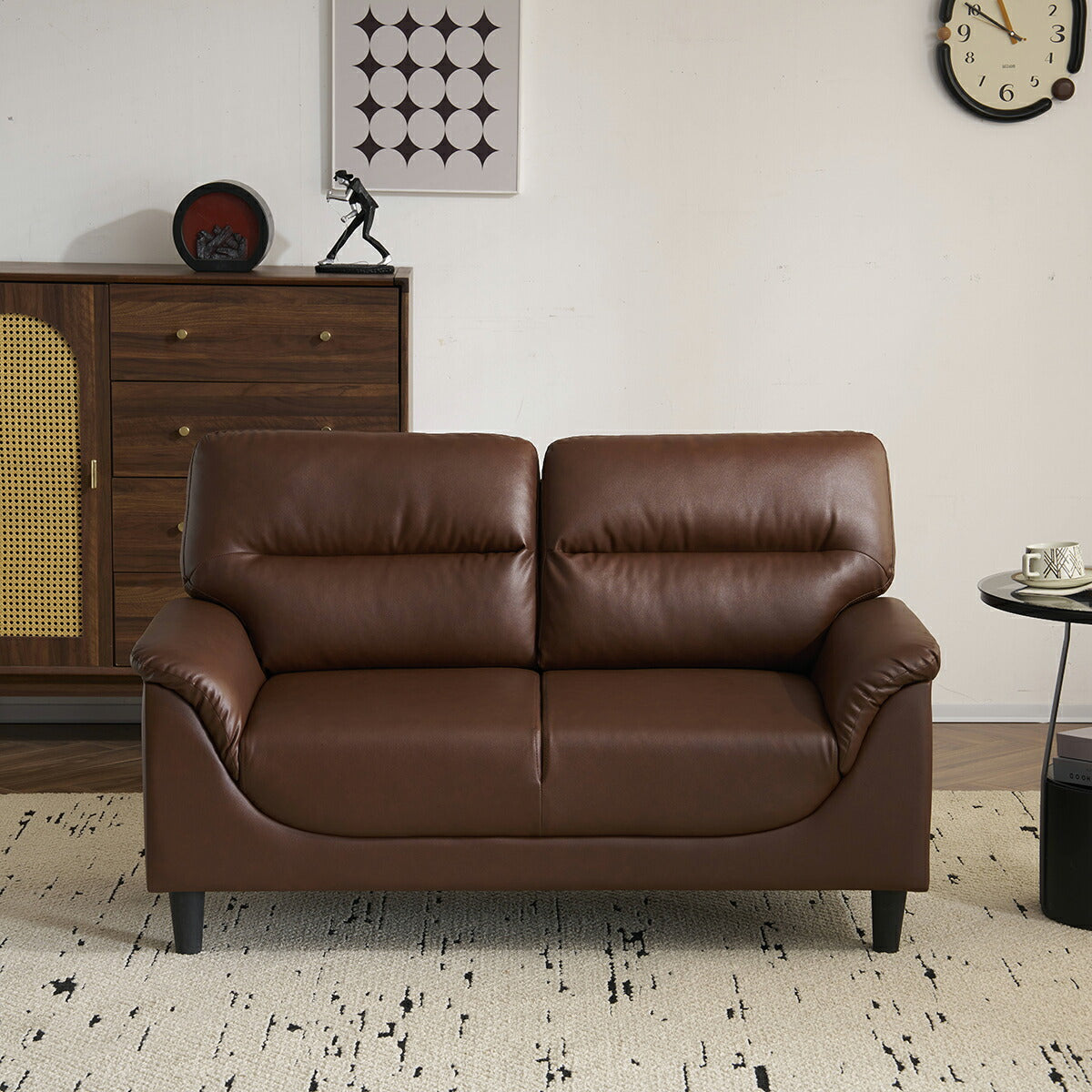 ソファ ソファー 2人掛けソファ 2人掛けソファー 2人掛け 2P 二人掛け ヴィンテージ ローソファー コンパクトソファー リビング リビングソファ レザーソファ レザー 合皮 シンプル リビング 一人暮らし ワンルーム グレー ブラウン 7日内出荷