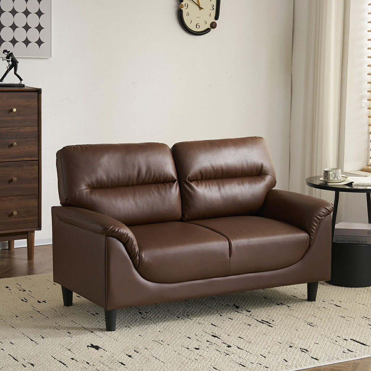 ソファ ソファー 2人掛けソファ 2人掛けソファー 2人掛け 2P 二人掛け ヴィンテージ ローソファー コンパクトソファー リビング リビングソファ レザーソファ レザー 合皮 シンプル リビング 一人暮らし ワンルーム グレー ブラウン 7日内出荷
