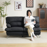 ソファ ソファー 2人掛けソファ 2人掛けソファー 2人掛け 2P 二人掛け ヴィンテージ ローソファー コンパクトソファー リビング リビングソファ レザーソファ レザー 合皮 シンプル リビング 一人暮らし ワンルーム ブラック 黒 ベージュ グレー ブラウン 7日内出荷