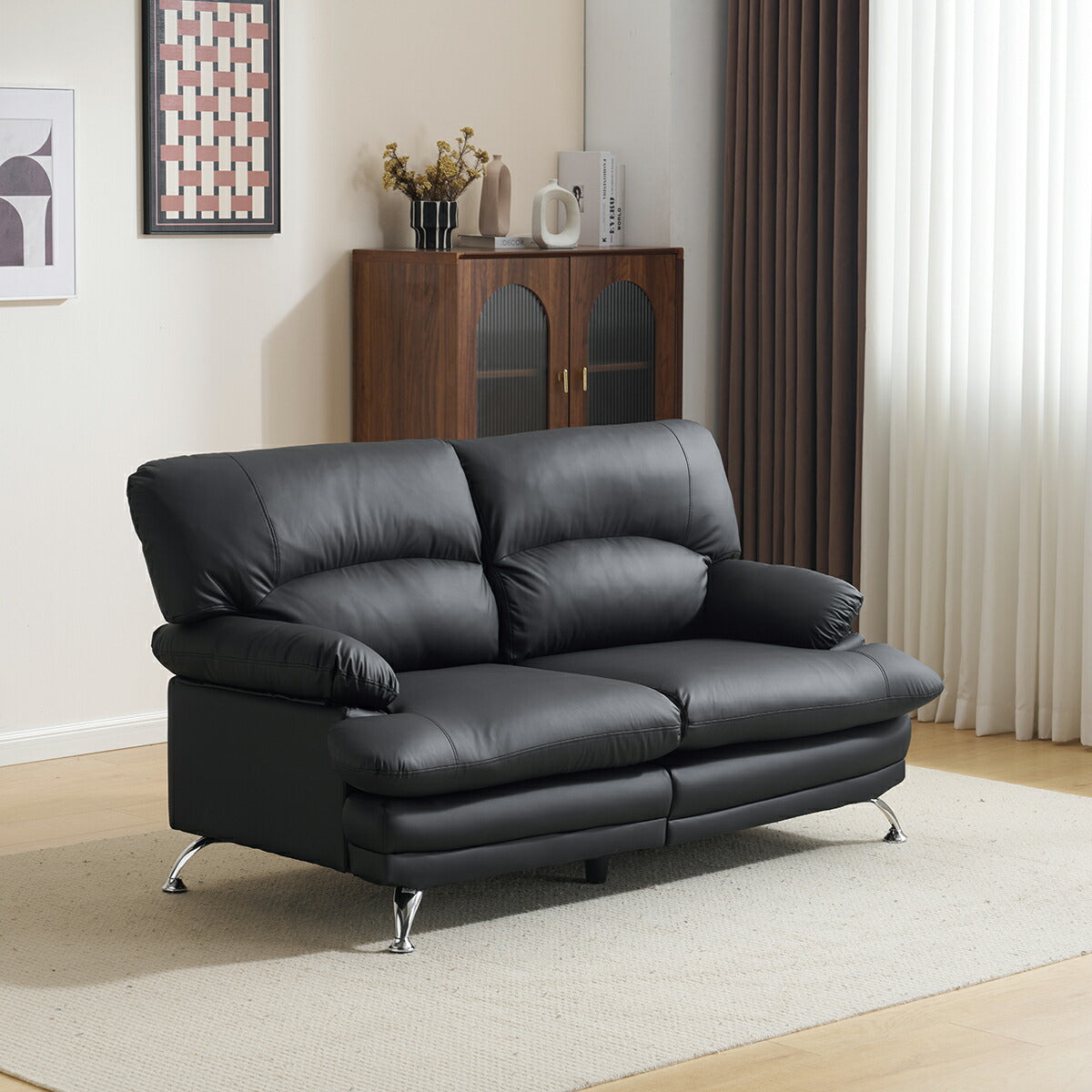 ソファ ソファー 2人掛けソファ 2人掛けソファー 2人掛け 2P 二人掛け ヴィンテージ ローソファー コンパクトソファー リビング リビングソファ レザーソファ レザー 合皮 シンプル リビング 一人暮らし ワンルーム ブラック 黒 ベージュ グレー ブラウン 7日内出荷