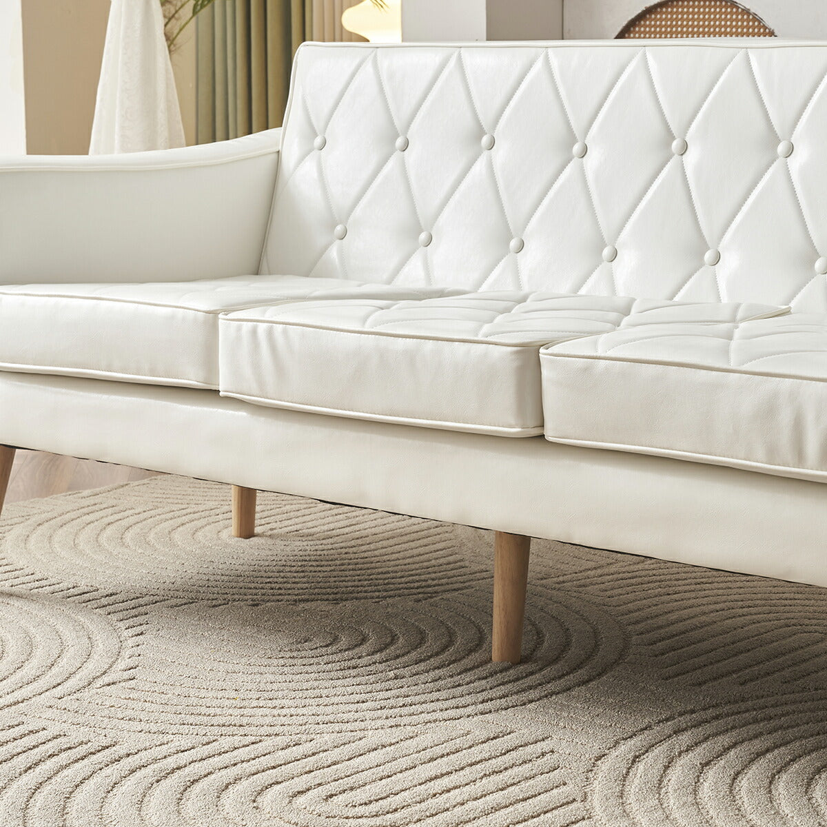 ソファ ソファー 2人掛けソファ 2人掛けソファー 3人掛け 3P 3人掛け ヴィンテージ ローソファー コンパクトソファー リビング リビングソファ レザーソファ レザー 合皮 シンプル リビング 一人暮らし ワンルーム 白 ホワイト 韓国風 北欧