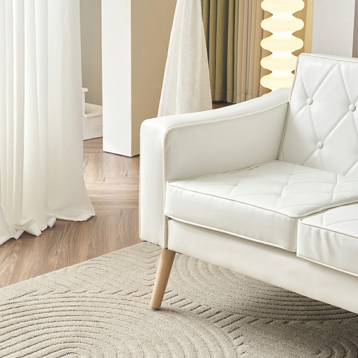 ソファ ソファー 2人掛けソファ 2人掛けソファー 3人掛け 3P 3人掛け ヴィンテージ ローソファー コンパクトソファー リビング リビングソファ レザーソファ レザー 合皮 シンプル リビング 一人暮らし ワンルーム 白 ホワイト 韓国風 北欧