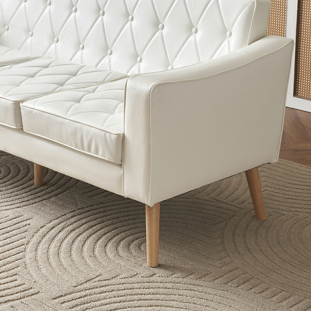 ソファ ソファー 2人掛けソファ 2人掛けソファー 3人掛け 3P 3人掛け ヴィンテージ ローソファー コンパクトソファー リビング リビングソファ レザーソファ レザー 合皮 シンプル リビング 一人暮らし ワンルーム 白 ホワイト 韓国風 北欧