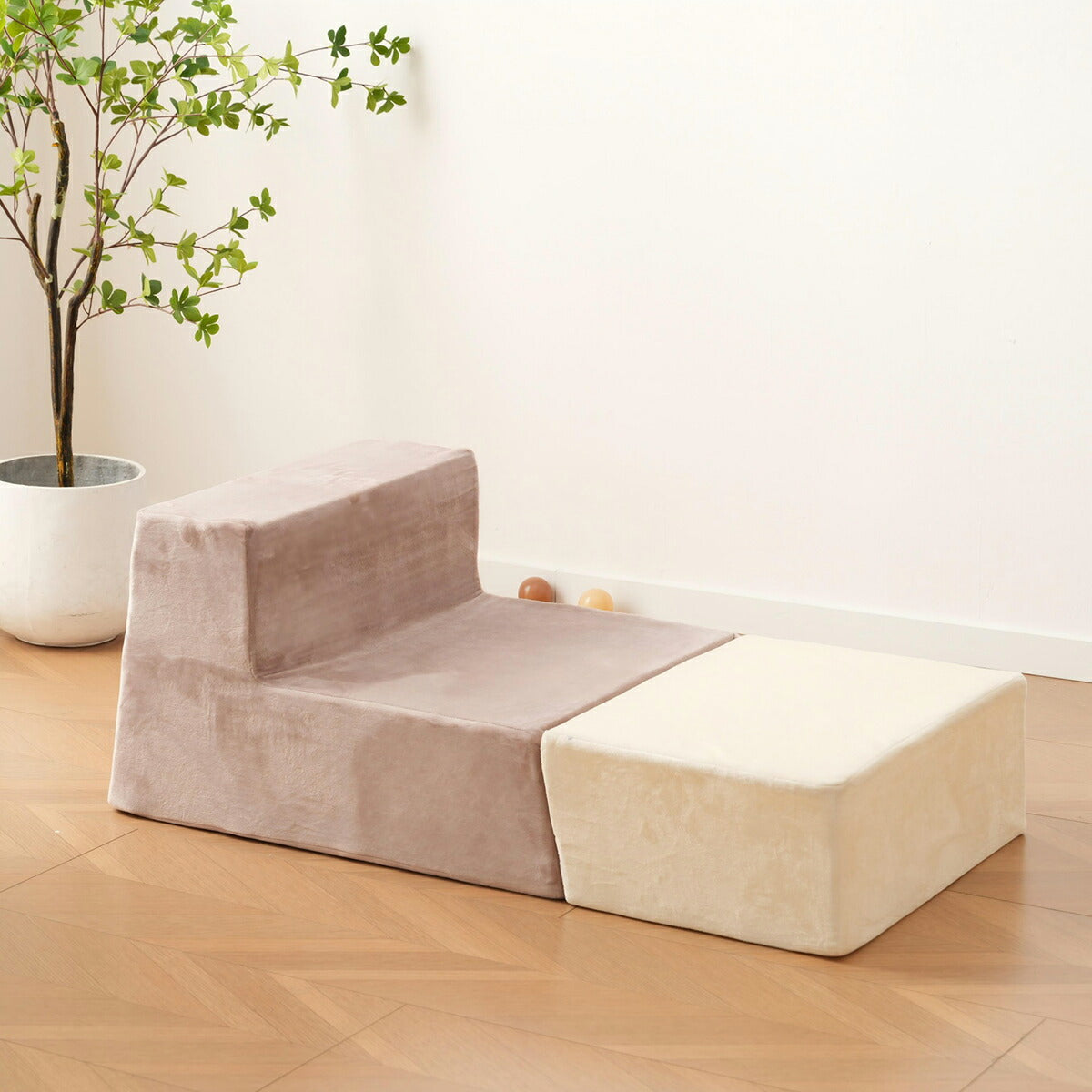 ソフトブロック アスレチック クッション 遊具 子供用 室内 大型 キッズスペース 滑り台 布製 おもちゃ ベージュ×ブラウン 幼児 保育園向け 多機能 自由組合 アスレチック ブロック 玩具 室内 遊具 子供 こども