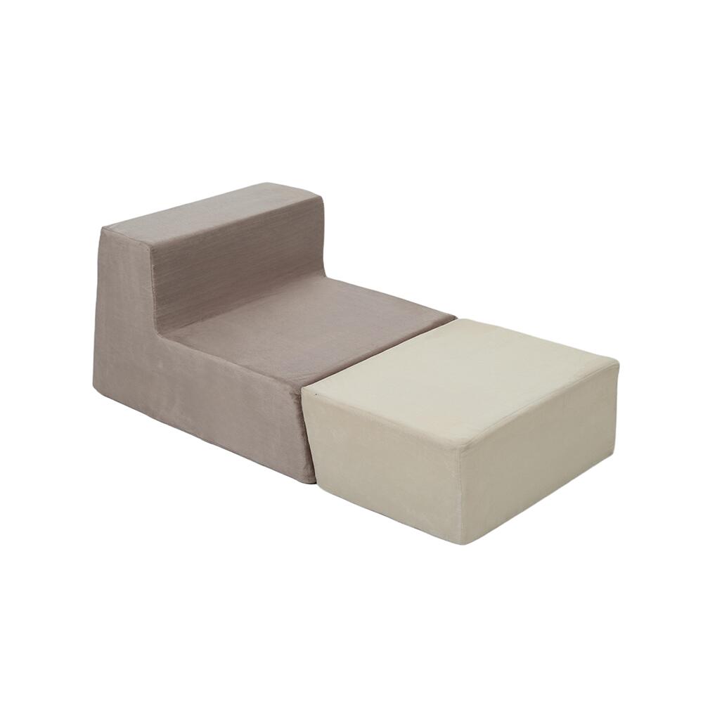 ソフトブロック アスレチック クッション 遊具 子供用 室内 大型 キッズスペース 滑り台 布製 おもちゃ ベージュ×ブラウン 幼児 保育園向け 多機能 自由組合 アスレチック ブロック 玩具 室内 遊具 子供 こども