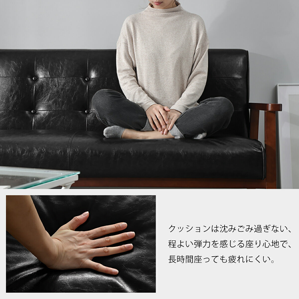 ソファ ソファー 2人掛けソファ 2人掛けソファー 2人掛け 2P 二人掛け ヴィンテージ ローソファー コンパクトソファー リビング リビングソファ レザーソファ レザー 合皮 シンプル リビング 一人暮らし ワンルーム ブラック 黒 ベージュ 7日内出荷