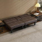 ソファーベッド ソファー ベッド 2人掛け シングル 合皮 レザー 折りたたみ 2Pソファー 3段 コンパクト フロアソファー シンプル リビングソファー ソファベッド リクライニング おしゃれ ブラック ブラウン ローソファー 二人掛け