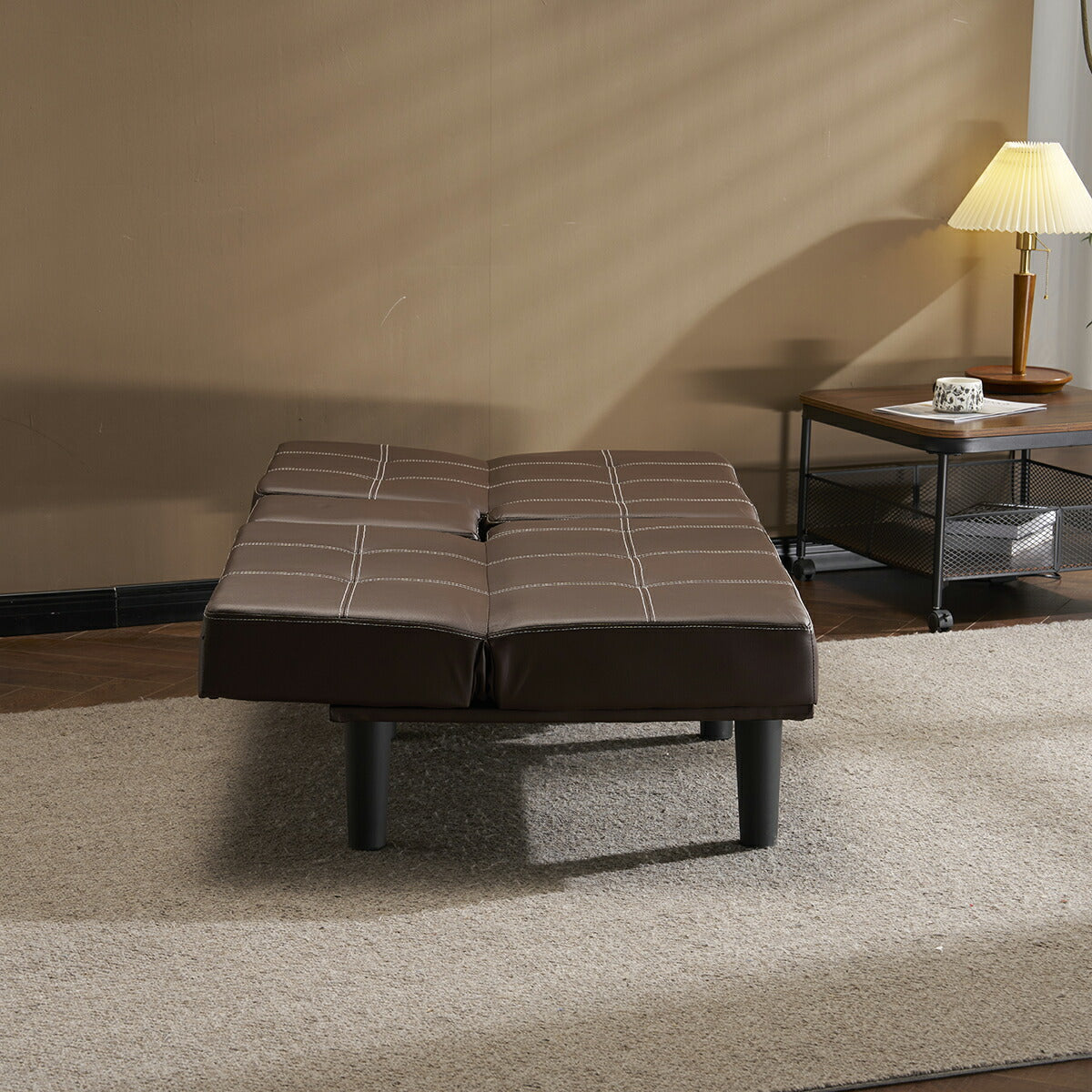 ソファーベッド ソファー ベッド 2人掛け シングル 合皮 レザー 折りたたみ 2Pソファー 3段 コンパクト フロアソファー シンプル リビングソファー ソファベッド リクライニング おしゃれ ブラック ブラウン ローソファー 二人掛け