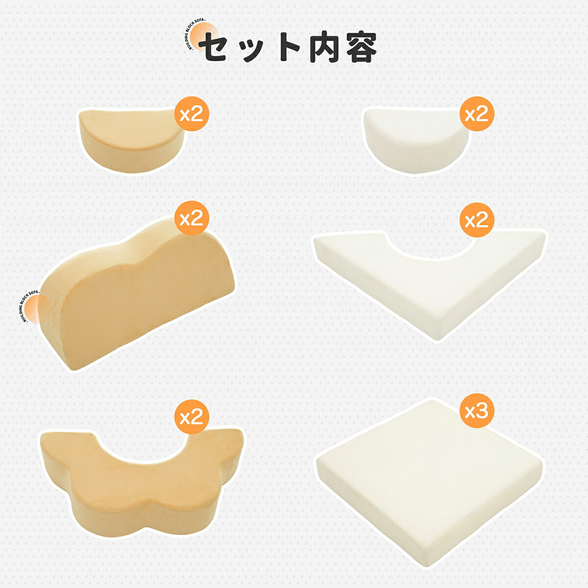 ソフトブロック アスレチック クッション 遊具 子供用 室内 大型 キッズスペース 滑り台 布製 おもちゃ ベージュ×イエロー 幼児 保育園向け 多機能 自由組合 アスレチック ブロック 玩具 室内 遊具 子供 こども