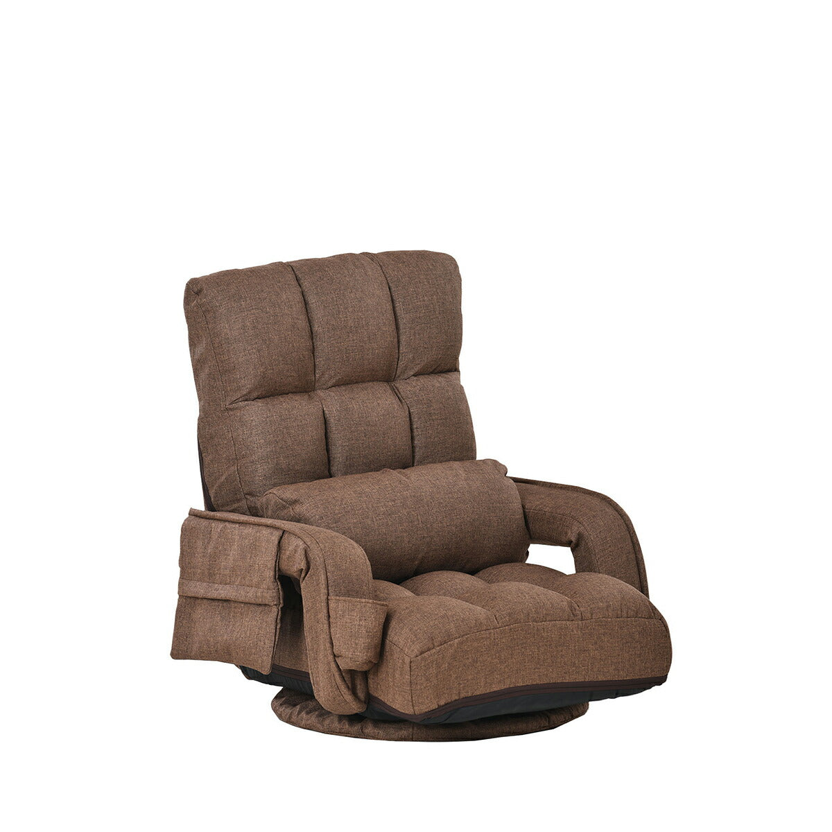 座椅子 回転式 肘掛け ハイバック 座いす リクライニング 1人掛けソファー リクライニングチェアー フロアチェア リビングチェア リラックスチェア 折りたたみ ファブリック 座イス フロア ソファ