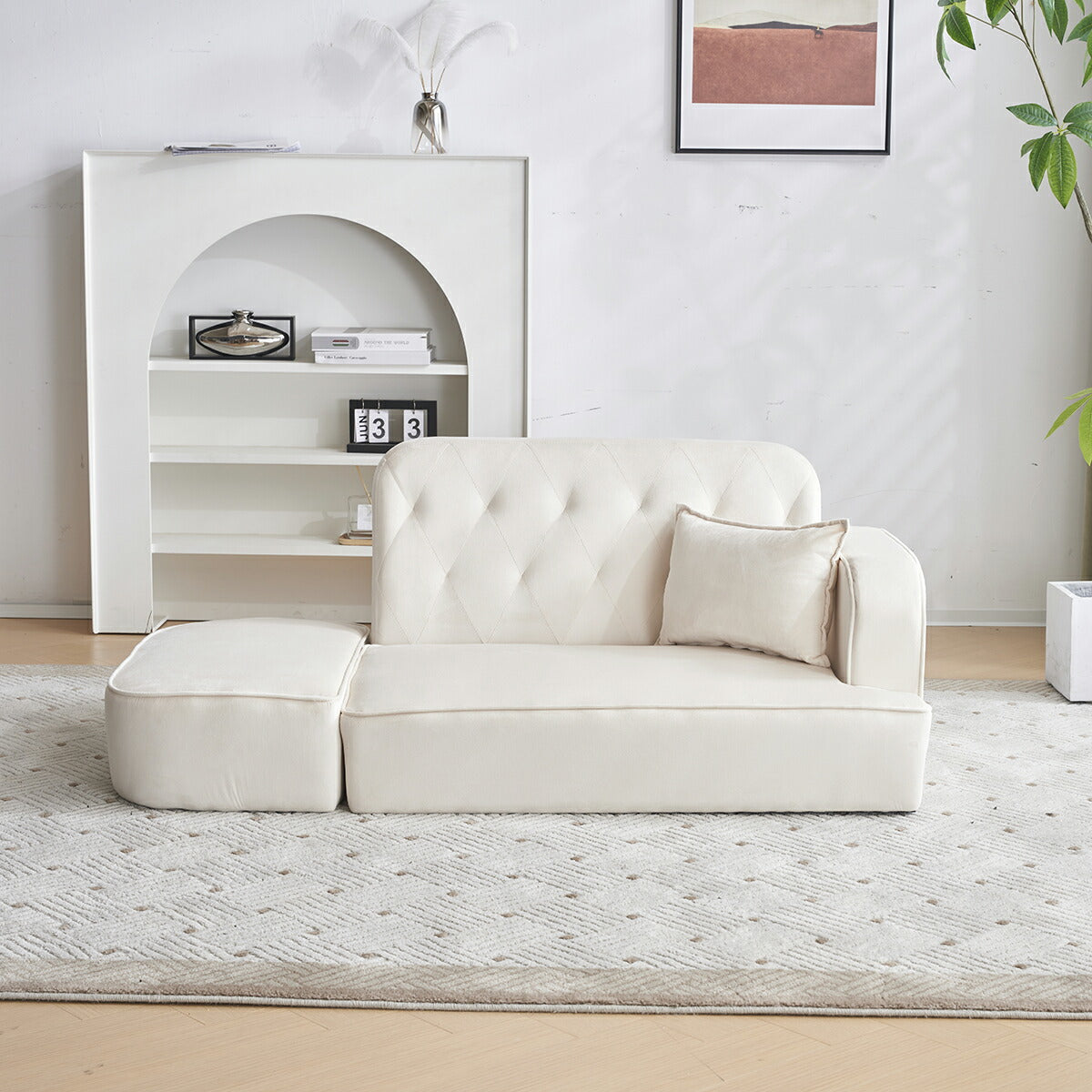 ソファー 2人掛け コンパクト おしゃれ ソファ カウチソファー ローソファー フロアソファー カウチ オットマン 韓国インテリア 韓国 L字 コーナーソファ 2人掛け 二人掛け ベージ リビング 一人暮らし ワンルームュ