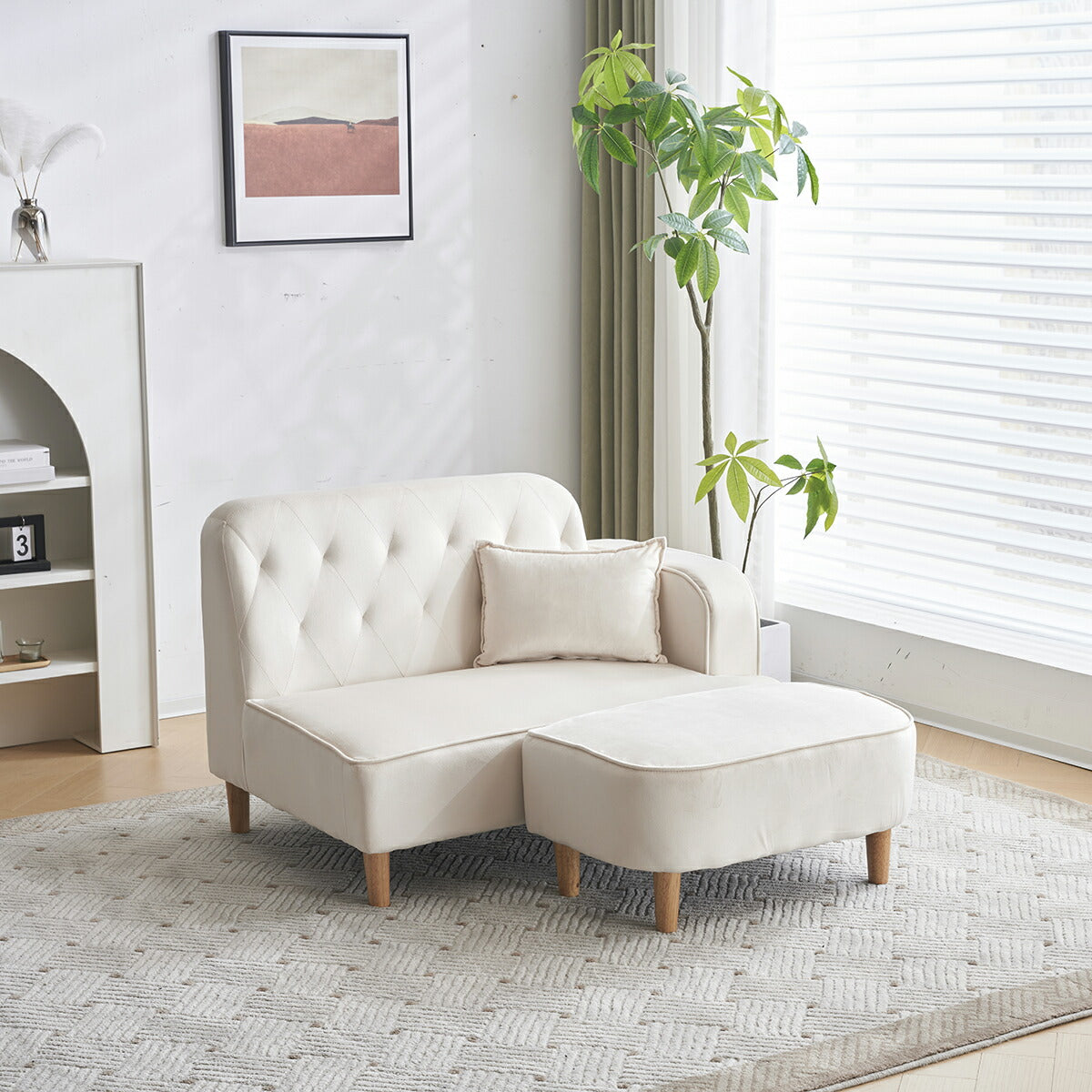 ソファー 2人掛け コンパクト おしゃれ ソファ カウチソファー ローソファー フロアソファー カウチ オットマン 韓国インテリア 韓国 L字 コーナーソファ 2人掛け 二人掛け ベージ リビング 一人暮らし ワンルームュ