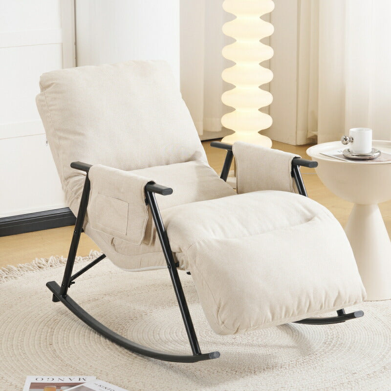 ロッキングチェア リラックス 1人掛け 幅62cm おしゃれ 北欧 モダン パーソナルチェアー リラックスチェア ハイバックチェア 一人掛け ソファ 大人用 疲れない いす 寝室用 客間用 北欧風 組み立て簡単 屋内 屋外 兼用 通気性よい 7日内出荷