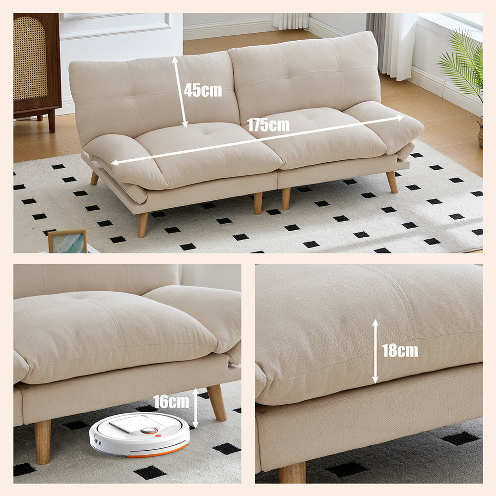 ソファベッド 多機能ソファ 2人掛けソファ コンバーチブルソファ リクライニングソファ フロアソファ ローソファ 脚付き 分割式 コンパクト リビング 寝室 来客用 新生活 7日内出荷