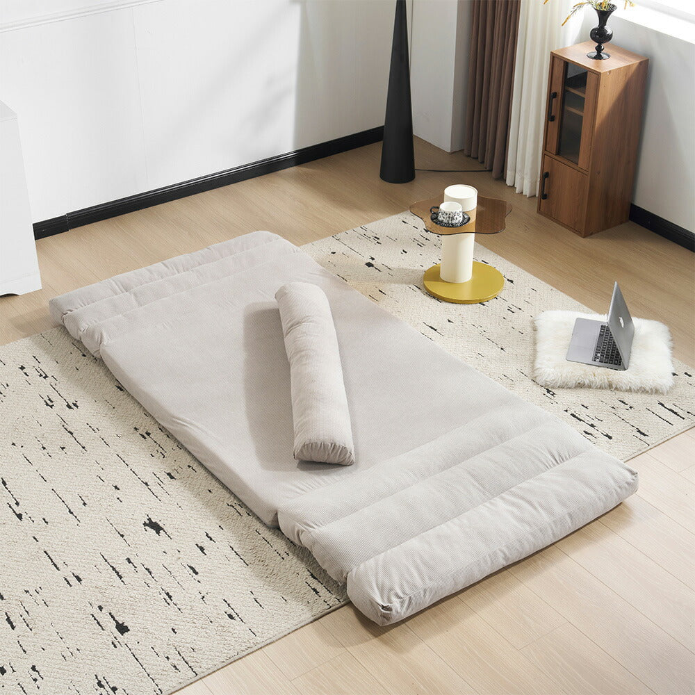 ソファベッド 2人掛け ローソファ 3WAY リクライニング 幅108cm 折りたたみ ソファーベッド コンパクト クッション付き フロアソファ 完成品 7日内出荷