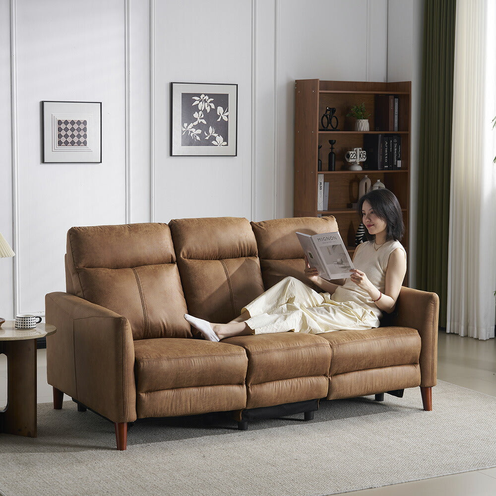 電動リクライニングソファ 3人掛け 2人掛け USB Type-C充電口付き 156°無段階リクライニング オットマン一体型 テーブル付き 耐圧分散 三人掛け 二人掛け 北欧風 電動ソファ 7日内出荷