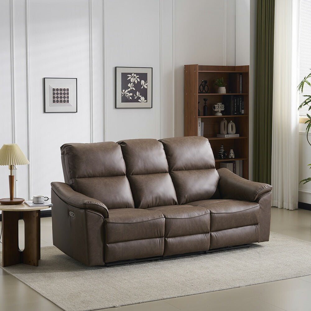 電動リクライニングソファ 3人掛け 2人掛け USB Type-C充電口付き 156°無段階リクライニング テーブル付き オットマン一体型 耐圧分散 北欧風 電動ソファ 7日内出荷