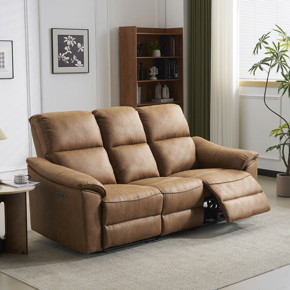 電動リクライニングソファ 3人掛け 2人掛け USB Type-C充電口付き 156°無段階リクライニング テーブル付き オットマン一体型 耐圧分散 北欧風 電動ソファ 7日内出荷