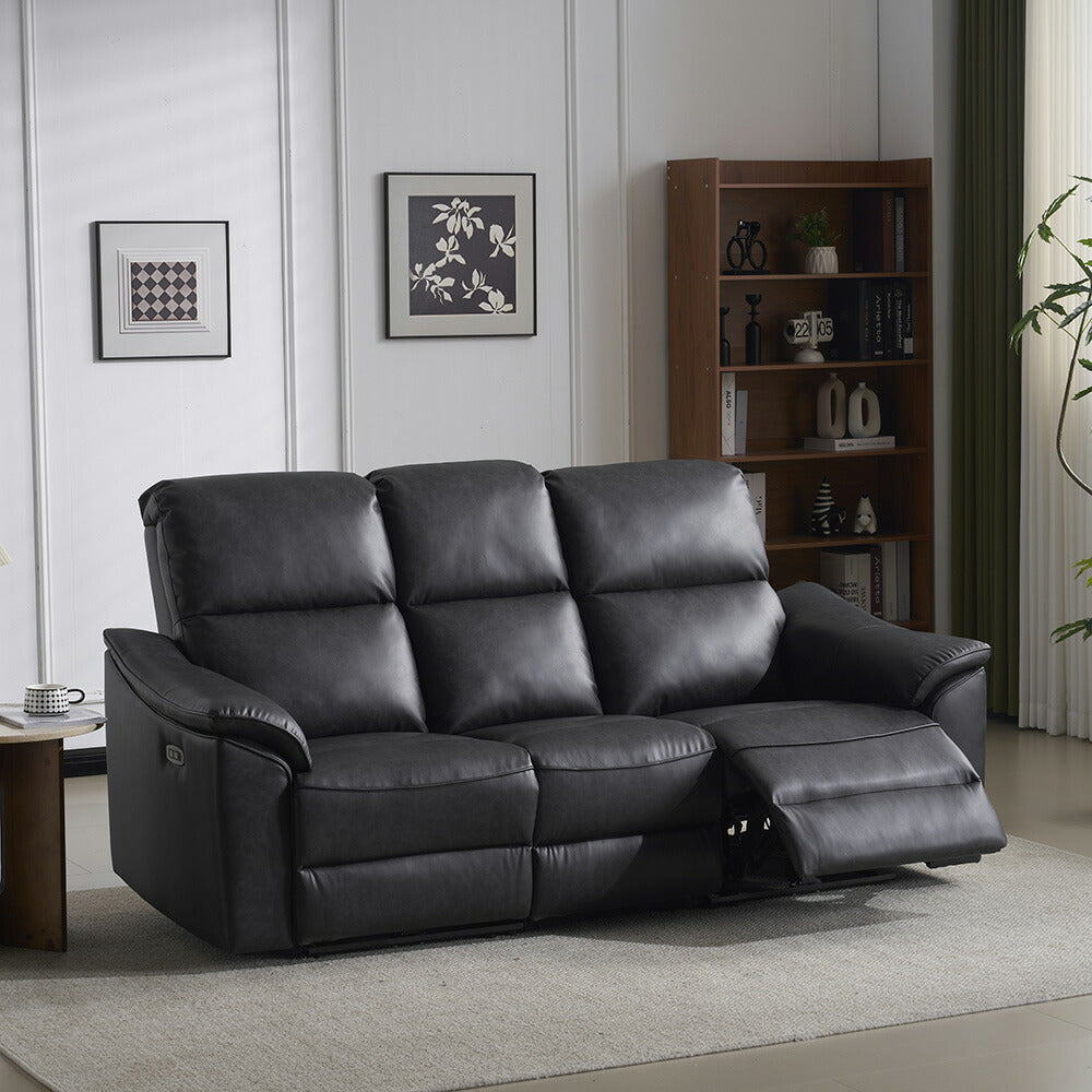 電動リクライニングソファ 3人掛け 2人掛け USB Type-C充電口付き 156°無段階リクライニング テーブル付き オットマン一体型 耐圧分散 北欧風 電動ソファ 7日内出荷